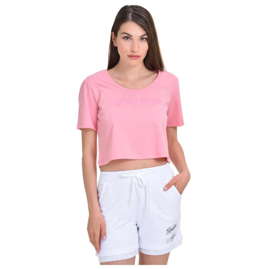 Target Γυναικεία κοντομάνικη μπλούζα Single Jersey Crop Top "Only"